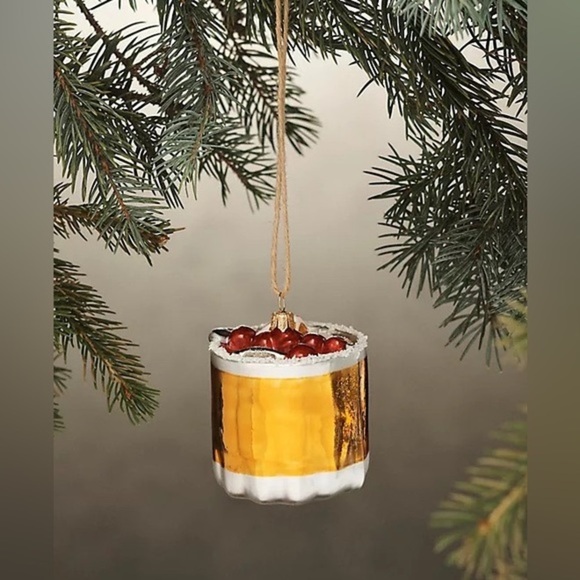 Anthropologie Terrain Old Fashioned Glass Christmas Tree Ornament - Picture 1 of 2